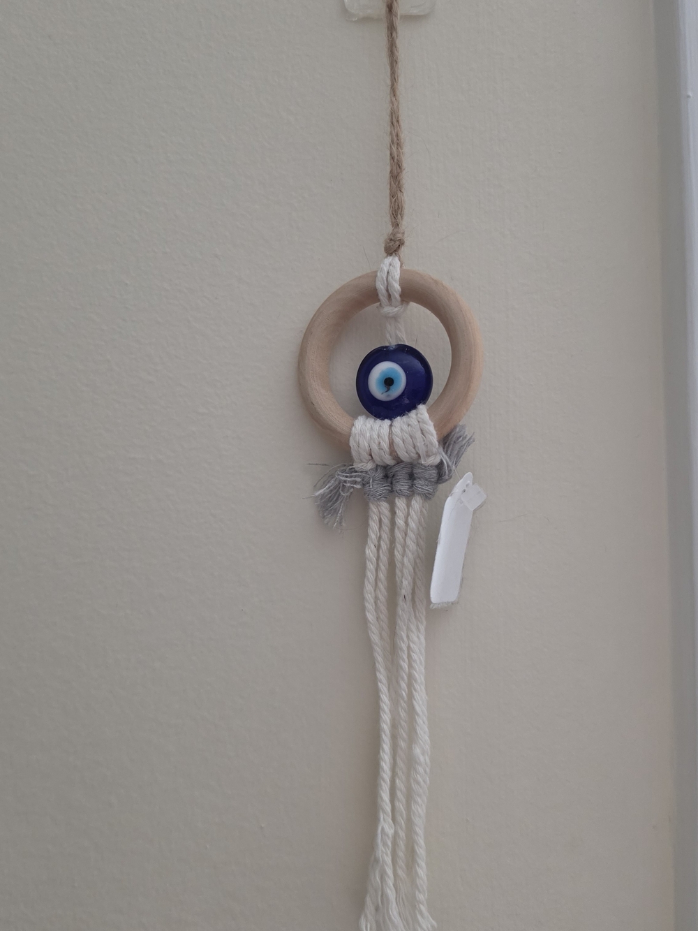 Handmade Blue Evil Eye Macramé Wall Hanging